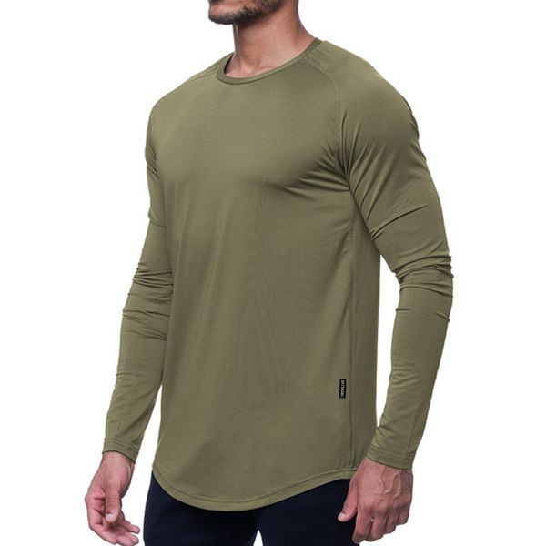 Men's sporty long-sleeve yoga shirt for tight training and quick drying