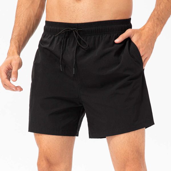 Men's summer sport shorts 2024, quick-dry loose gym wear for active running and workouts in lemon color