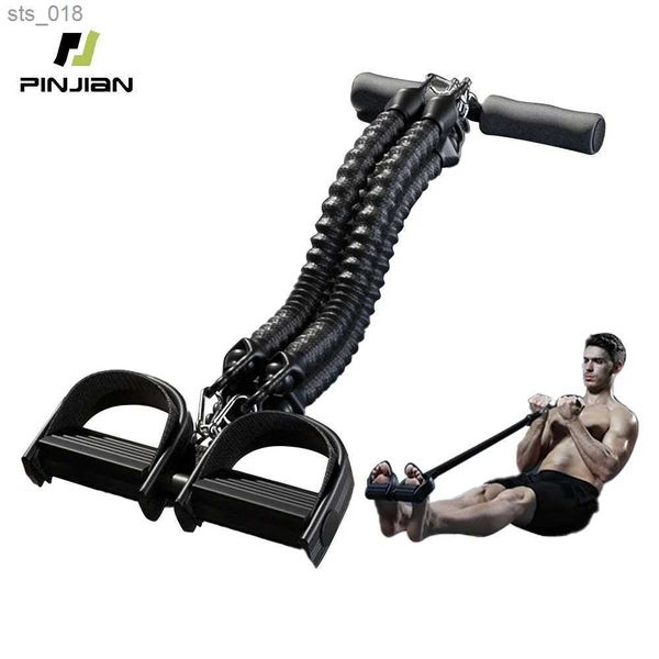Multi-purpose home workout resistance band for men with pedal tension rope puller