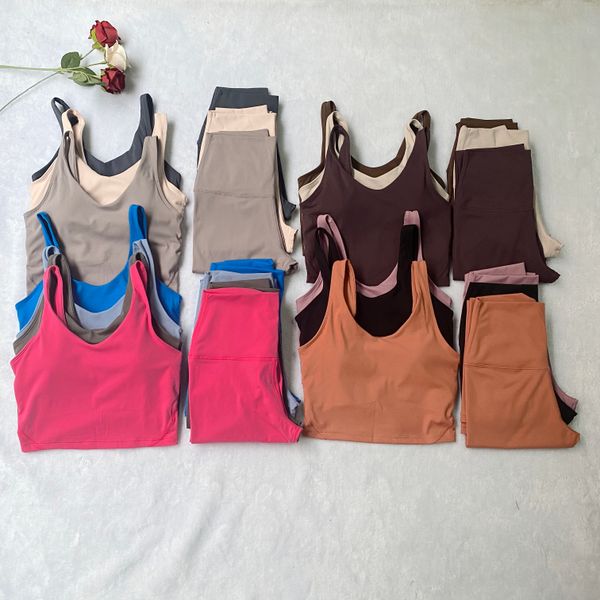 Naked Feel Yoga Set Women Fitness Sportswear U Back Sport Bra Strappy Sports Bra High Waist Gym Leggings Workout Outfit Active Wear

Women's Naked Feel Yoga Set with U-back Sports Bra and High-waist Workout Leggings for Fitness and Gym Wear