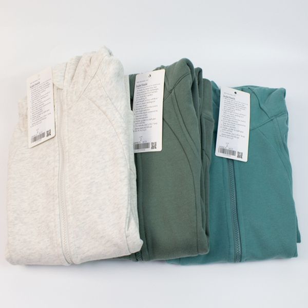 New autumn-winter yoga wear in fresh Scuba colors - women's sporty velvet zip-up hooded jacket for leisure