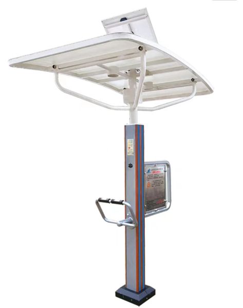 Outdoor smart second-gen fitness gear for parks and communities with sun and rain protection
