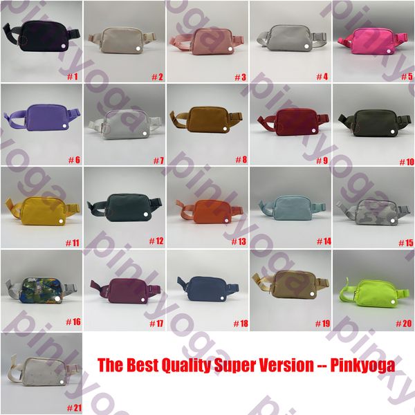 Pinkyoga Lu's versatile waist bag for yoga, sports, and gym with adjustable elastic strap and zipper, suitable for men and women