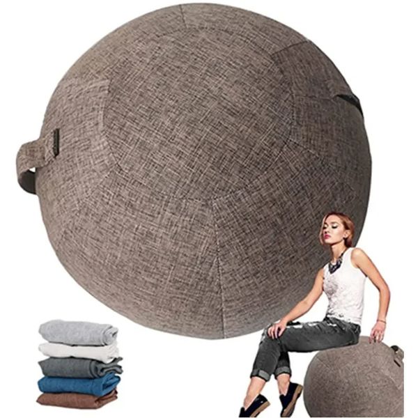 Premium yoga ball cover for gym workouts, exercise balance, and fitness accessories, sizes 55657585cm 240603