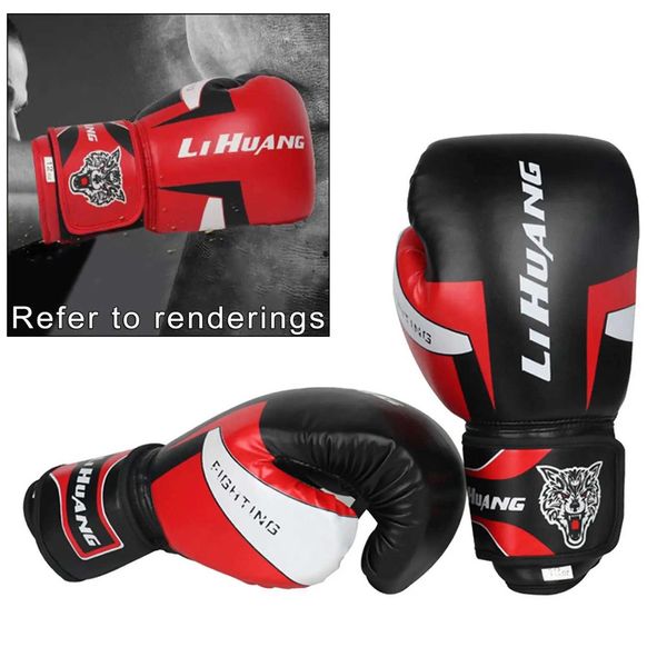 Protective boxing gloves for Muay Thai, Sanda, and MMA training, suitable for adults and kids in 6/8/10/12oz sizes