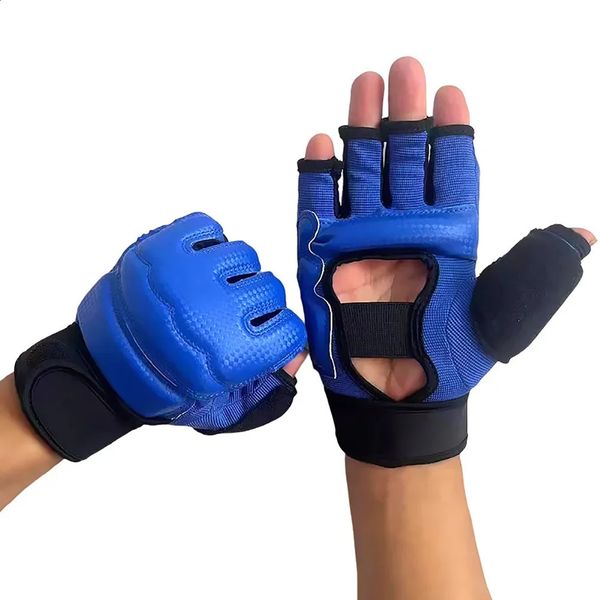 PU leather half-finger boxing gloves for MMA, kickboxing, karate, Muay Thai training, suitable for men and kids
