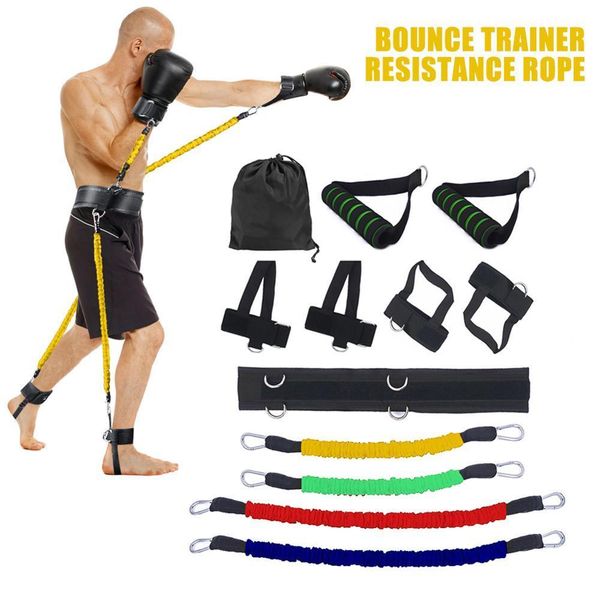Resistance band boxing and Muay Thai training stretch strap set for gym workouts, fitness exercises, and waist/leg strength training belt Y200506
