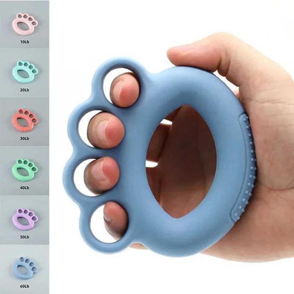 Silicone grip strength trainer for finger rehabilitation, sports, and gym workouts