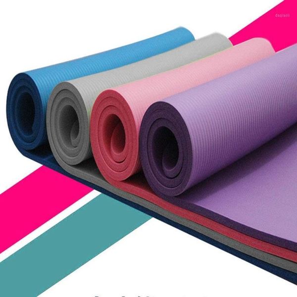 Small, durable 15mm thick anti-slip yoga mat for fitness and weight loss exercises