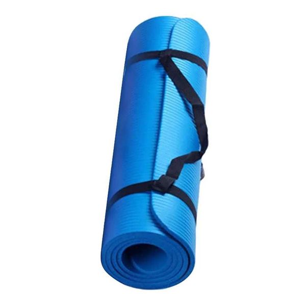 Small, durable 15mm thick yoga mat for sports and fitness with anti-slip design to aid weight loss