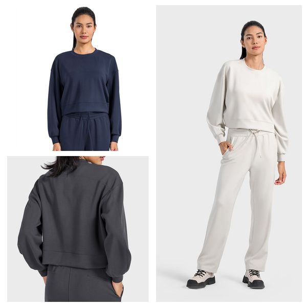 Softstreme Pants Yoga set with air layer loose pullover sports top, long sleeve slim quick-drying sweatpants two-piece outfit