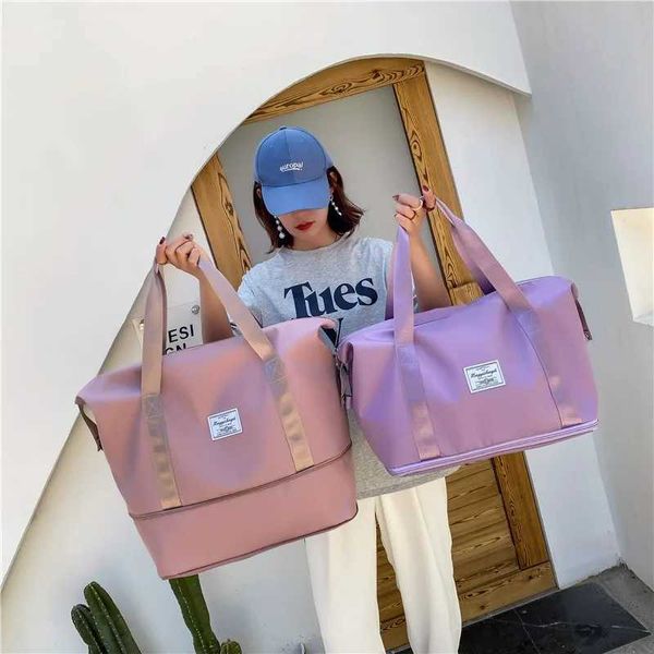 Spacious travel organizer bag for gym, yoga, swimming, and weekend trips