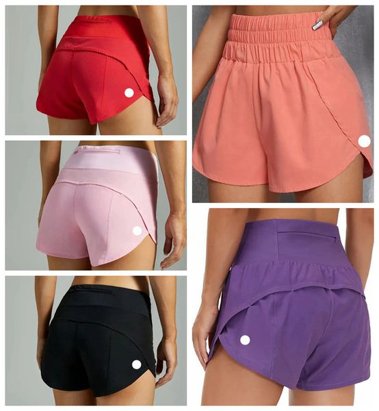 Speed Up High-Rise Sports Shorts for Women - Quick-Dry Loose Running Outfit with Back Zipper Pocket for Yoga