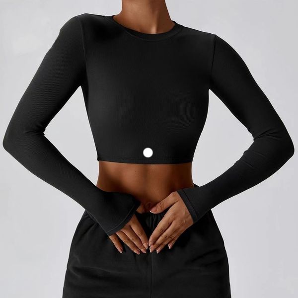 sporty casual slim-fit lightweight long sleeve yoga tee for running and hot weather