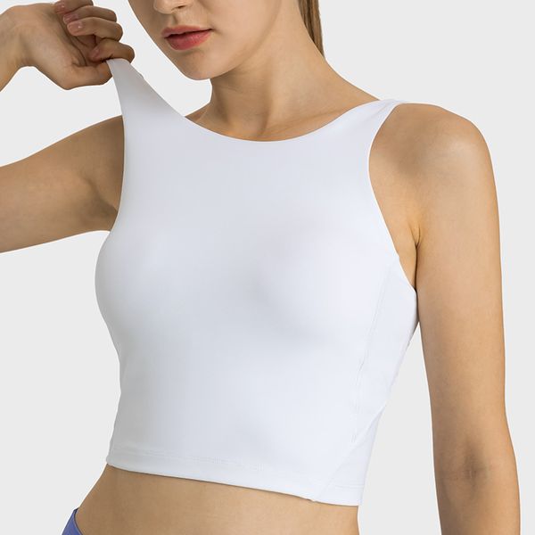 Stretchy women's yoga bra with breathable padding for sports, jogging, and gym workouts
