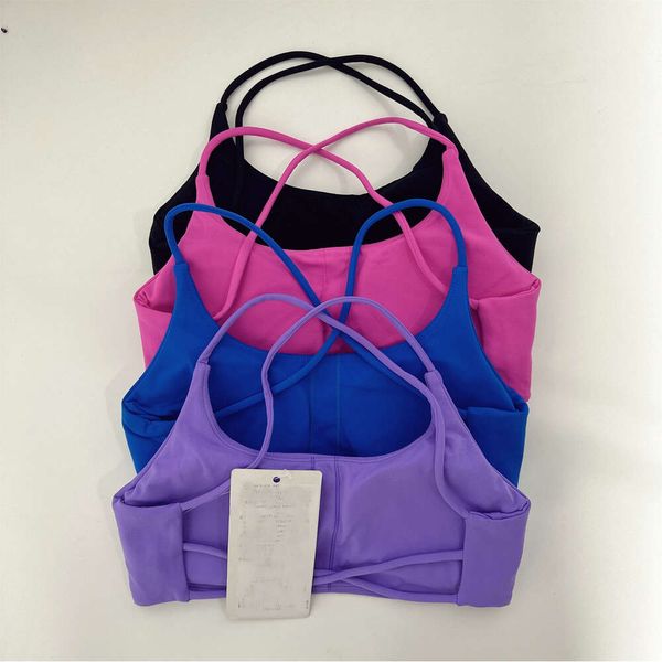 Summer Cross-Strap Sports Bra for Yoga, Gym & Fitness with Wireless Push-Up Padding