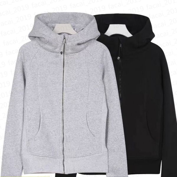 thick women's scuba yoga hoodies with velvet jackets for autumn and winter, half or full zip sports hoodies, loose terry designer sweaters