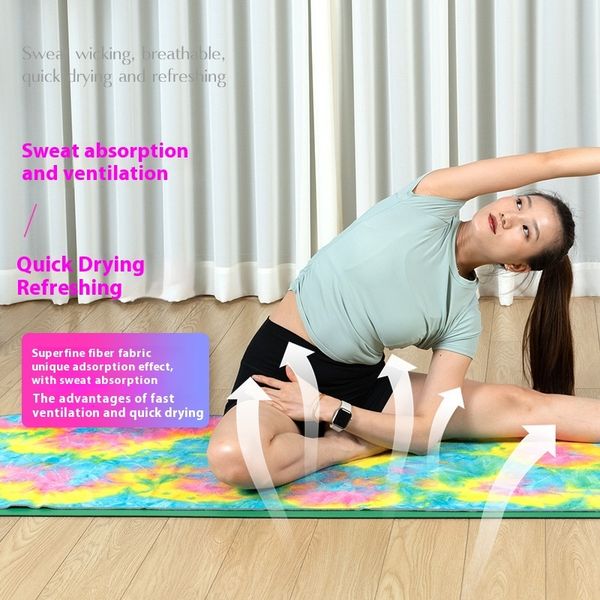 Tie-dye sweat-absorbing gym towel, compact and soft non-slip yoga mat top seller