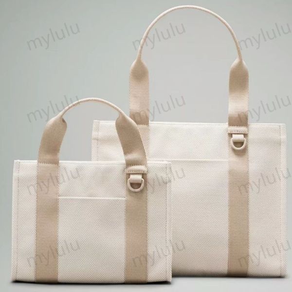 Two-tone canvas tote bag for handbags, backpacks, yoga, gym, shopping, and travel, available in 10L and mini 4.5L sizes