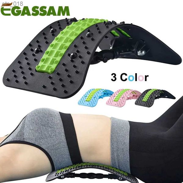 Upgraded 6th Gen Back Stretcher for lumbar support and lower back pain relief with magnetic massage