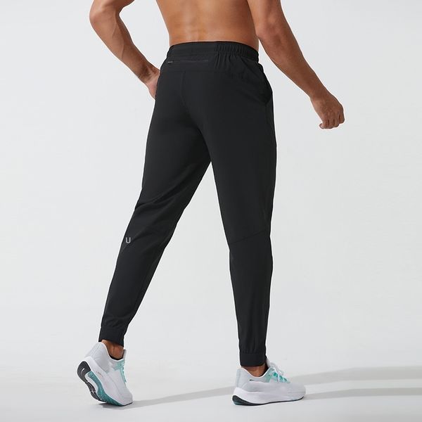 UU-1033 Men's Quick-Dry Sport Yoga Pants with Drawstring Waist and Gym Pockets - Casual Fitness Trousers