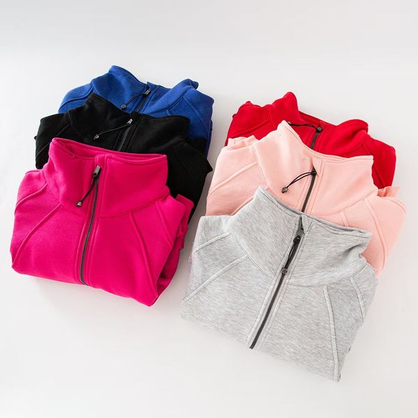 UU-L3233 Family Hoodies for Adults and Kids with Embroidered Yoga Zipper Jacket Sports Coat