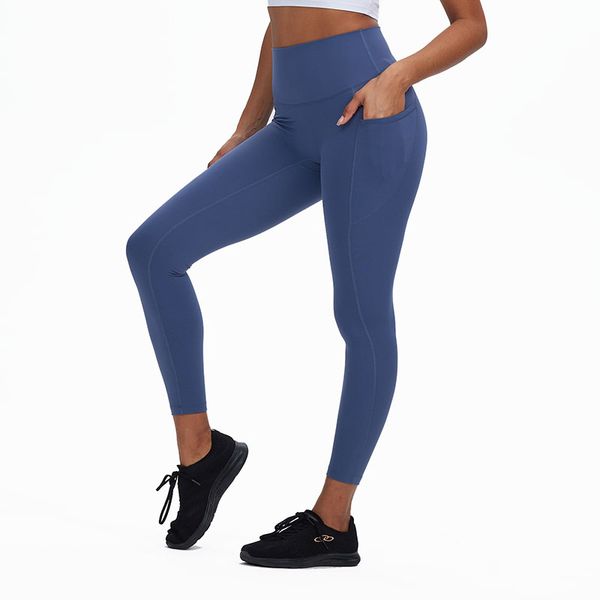 VELAFEEL's women's yoga leggings feature a seamless peach butt design with side pockets for fitness and running