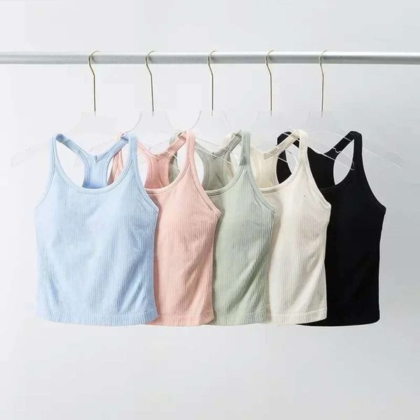 Vest Sports Align Lu Women's Yoga Tank Top with Chest Pad for Gym Running in Spring and Summer