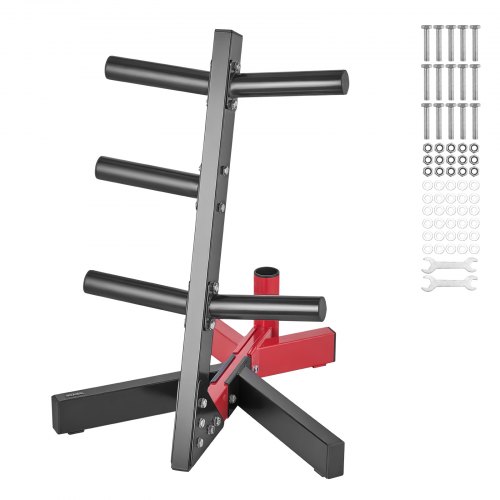 VEVOR L-frame weight plate rack for 2-inch plates, standard storage tree with 500 lbs capacity