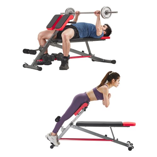 VEVOR Multi-Functional Weight Bench for Full-Body Training, Adjustable Hyperextension Roman Chair with 660 lbs Capacity for Back, Arm, and Core Workouts