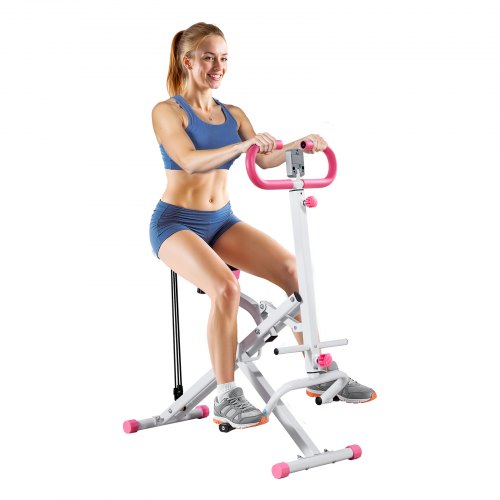 VEVOR Squat Machine for Home, Foldable Deep Squat Rower with 3 Resistance Levels, Compact Glute Trainer