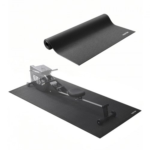 VEVOR treadmill mat for carpeted floors, 1/4-inch thick, 30x60 inches, ideal for exercise equipment like treadmills and bikes, made of high-density PVC