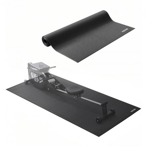 VEVOR treadmill mat for carpeted floors, 1/4-inch thick, 30x72 inches, designed for exercise equipment like treadmills and bikes, made of high-density PVC