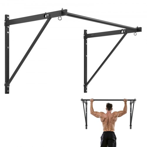 VEVOR wall-mounted pull-up bar, 50-inch wide, adjustable depth of 22