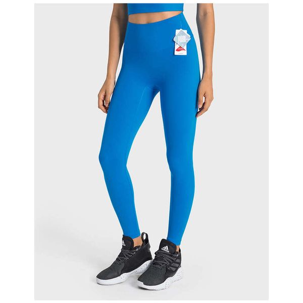 Waisted Anti-roll High Waist Yoga Pants with Side Drawstring for Women