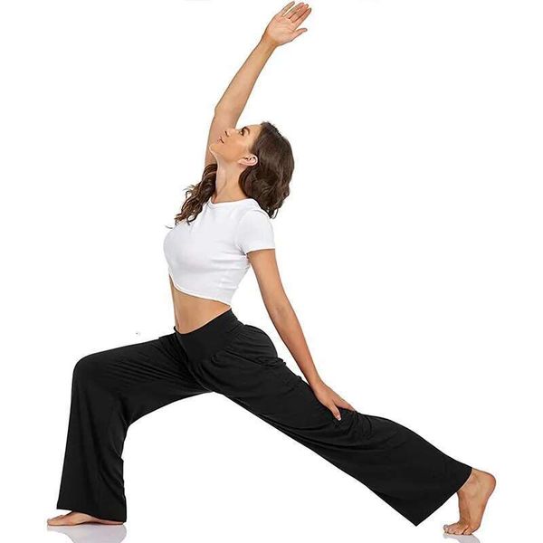 Wide-leg yoga pants for women, high-waisted and comfortable, perfect for workouts, lounging, or casual wear, available in plus sizes