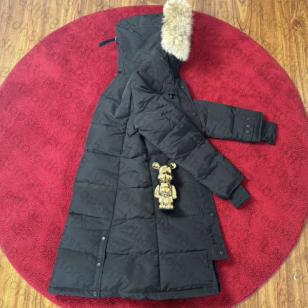 Woman Jacket Fur Puffer Coat Fashion Long Parkas Coats Winter Classic Pattern Down Jackets Designer Womens Puff Outerwear High Quality S-XL