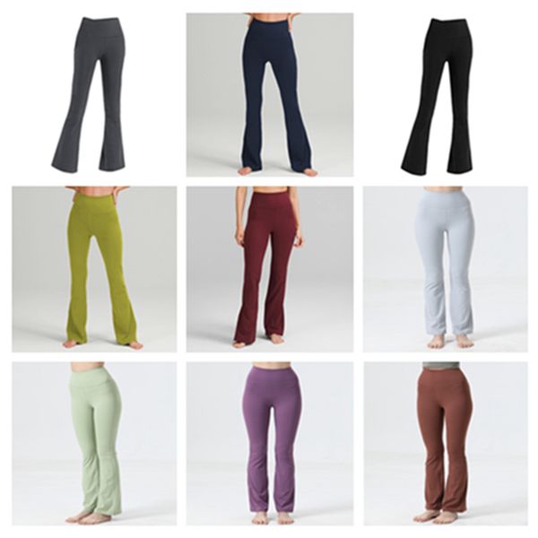 Women's athletic flare leggings with high waist for yoga and workouts, stretchy and breathable sport pants