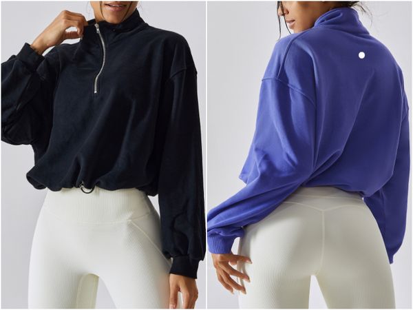 Women's athletic jackets for yoga, fitness, and outdoor sports featuring long sleeves, stand collars, and drawstring designs