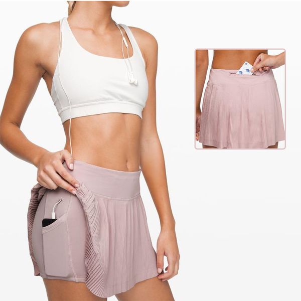 Women's Athletic Skirt with Zippered Pockets for Yoga Tennis Golf and Fitness in 4 Color Options