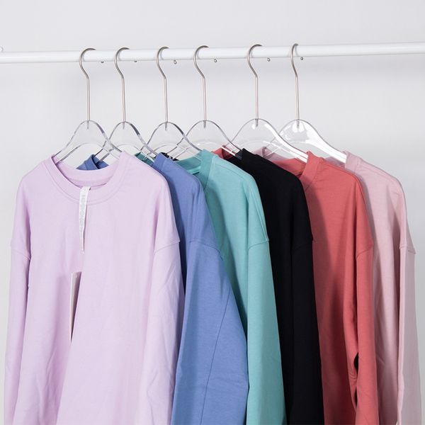 Women's Autumn Yoga Jacket - Loose Fit, Crew Neck, Long Sleeve Running Sweater