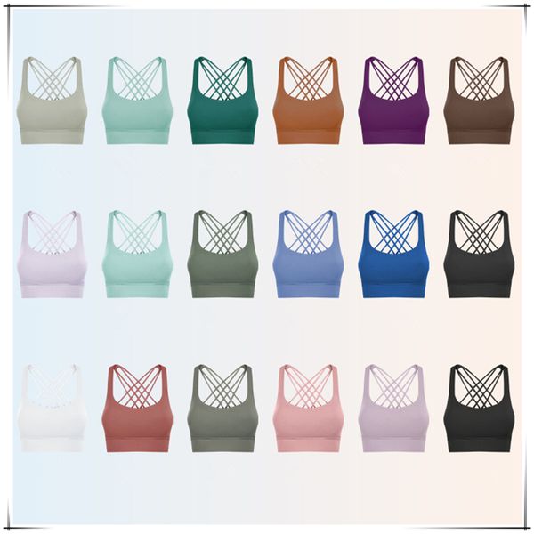 Women's Cross-Back Supportive Sports Bra for Yoga and Gym Workouts