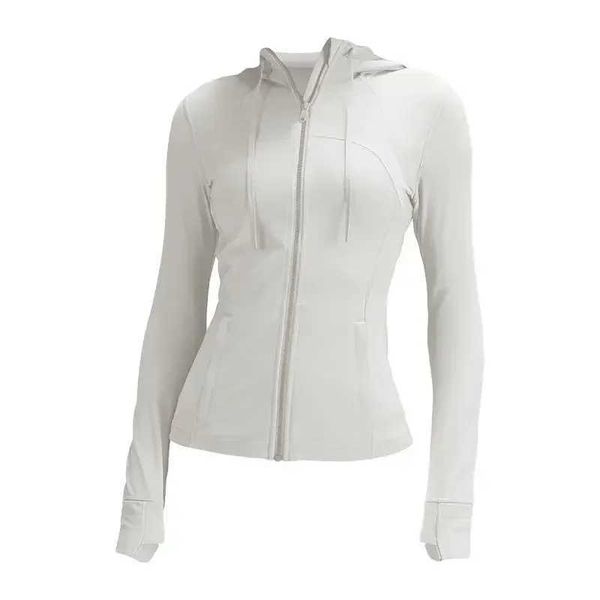 Women's custom yoga jacket, a zippered hoodie with thumb holes, perfect for gym workouts and running