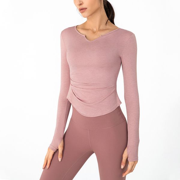 Women's fitted yoga tops for running and workouts in orange, grey, and pink plus sizes