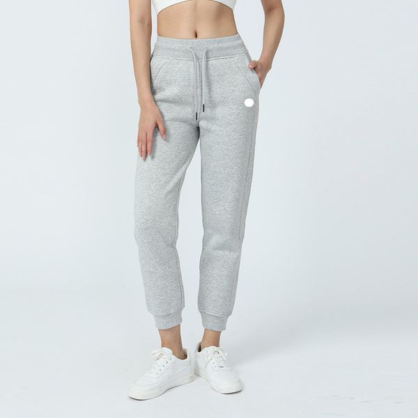 Women's fleece yoga jogging sweatpants for fitness in autumn and winter, available in 6 colors