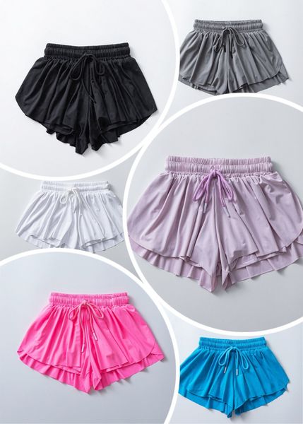 Women's gym shorts with pockets for yoga, running, and fitness workouts