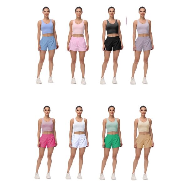 Women's high-rise lined yoga shorts for running, casual wear, and fitness workouts