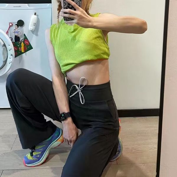 Women's high-rise wide-leg yoga pants for hiking, running, and workouts