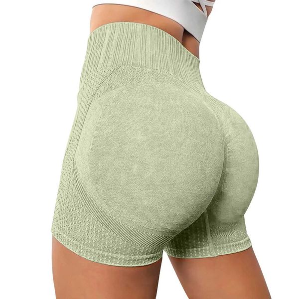 Women's high-support fitness biker shorts for workouts, yoga, and running with scrunch butt design