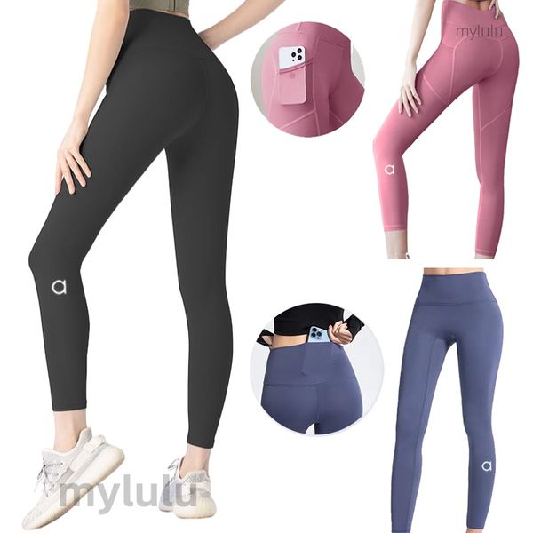 Women's high-waist flared yoga leggings with pockets for sports and outdoor fitness